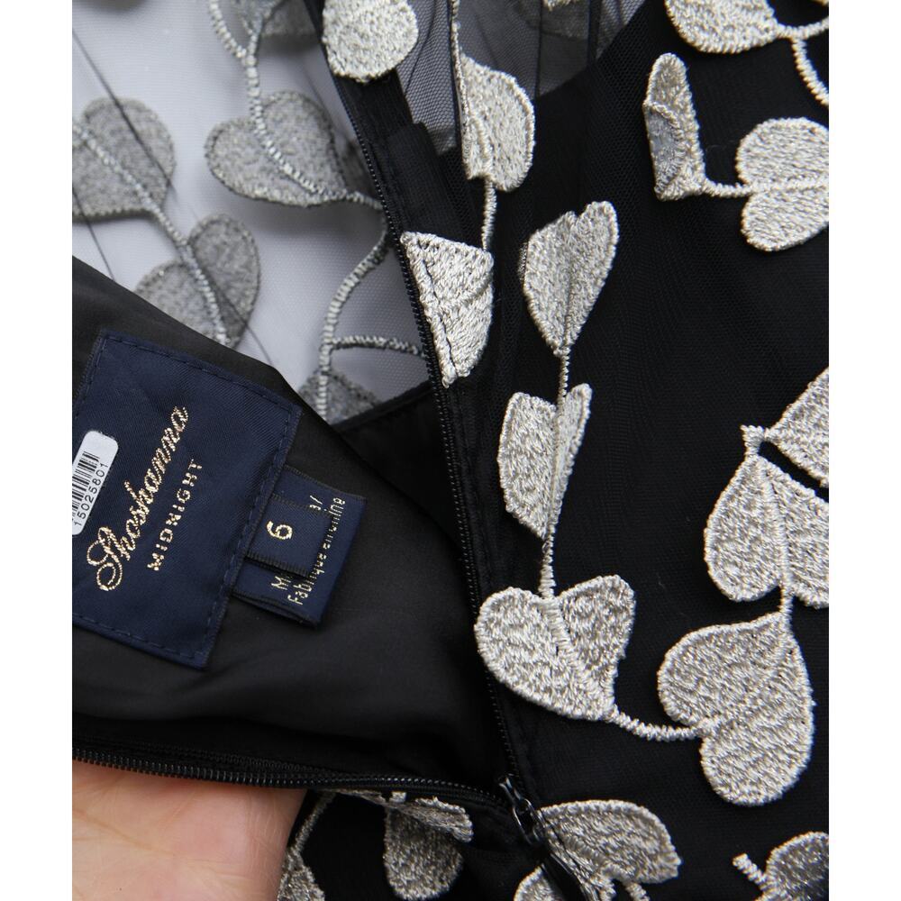 Shoshanna Black and White Chiffon berty Dress Size 6 - Picture 7 of 8